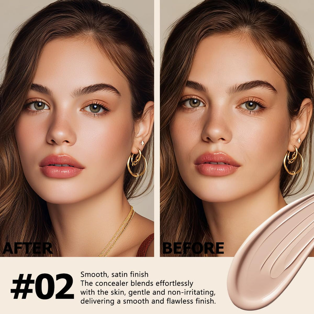 Texture crème du concealer QIC qui glisse facilement pour un rendu lisse.