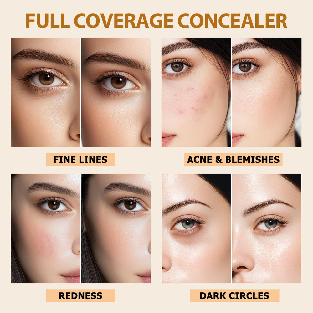 Avec vitamine E, ce concealer QIC hydrate et offre un fini naturel.