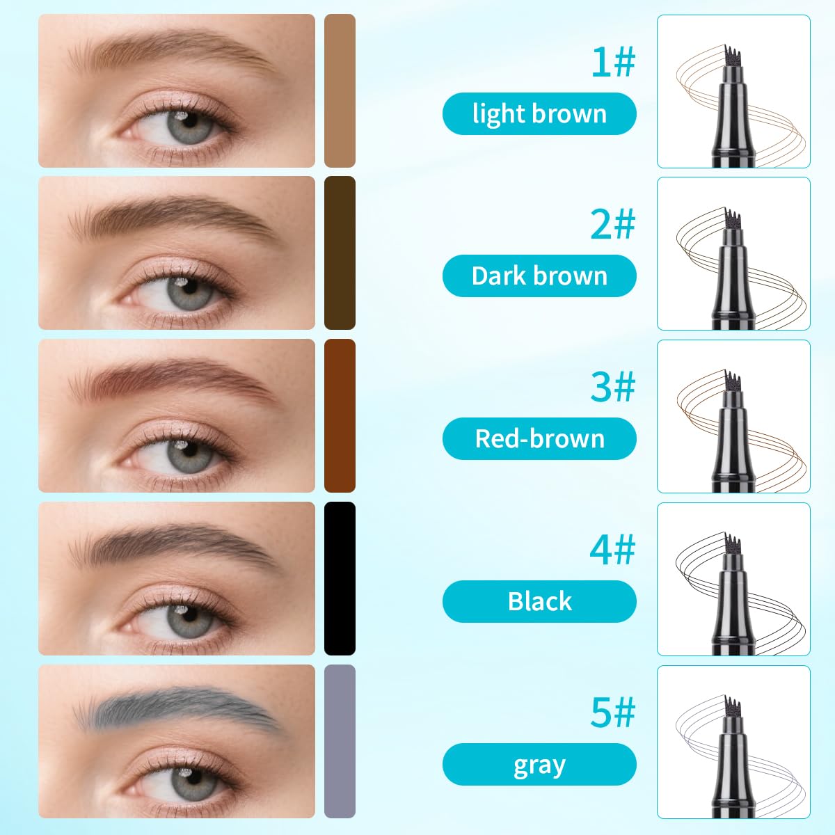 QIC - Polyvalent sourcils et liner pour un look complet.