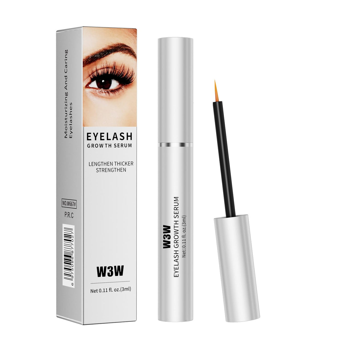 Sérum QIC Cils, bouteille 3 ml prête à l’emploi, favorise des cils plus longs.
