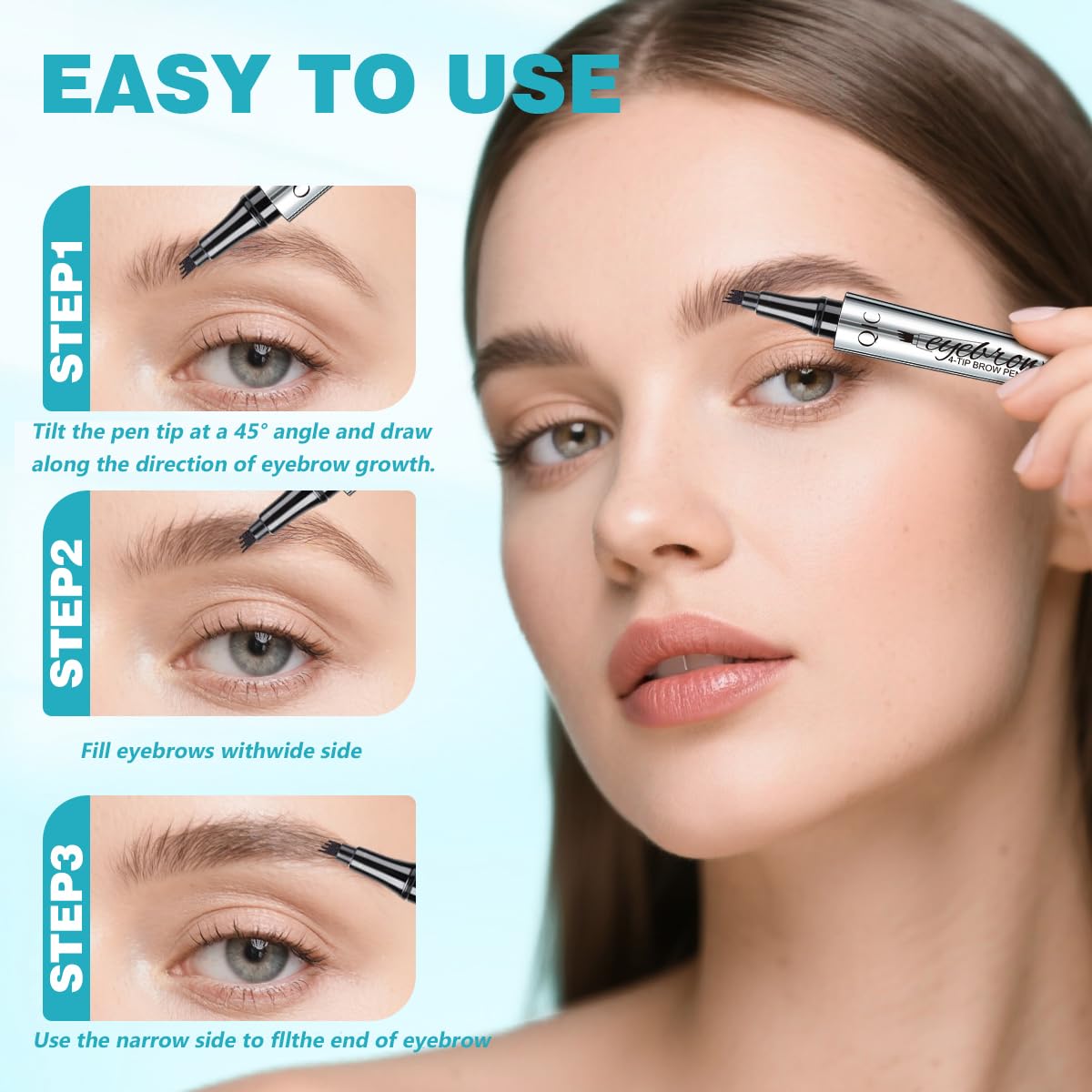 QIC - Sourcils étanche et imperméable pour une tenue longue durée.