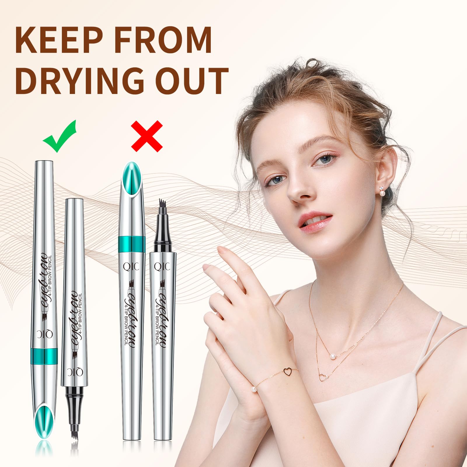 QIC sourcils formule douce et durable.