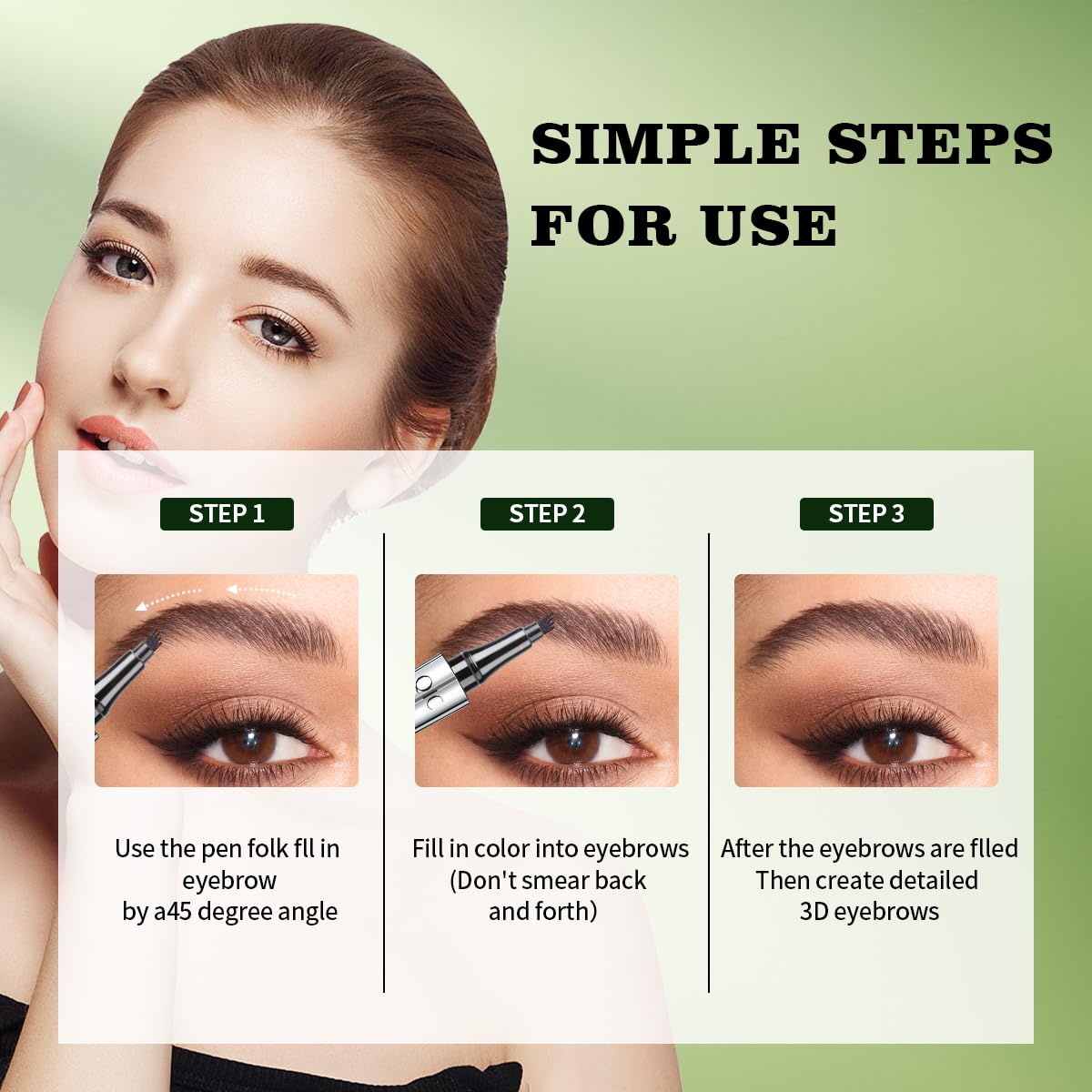 QIC Sourcils — longue tenue et imperméable pour toute la journée.
