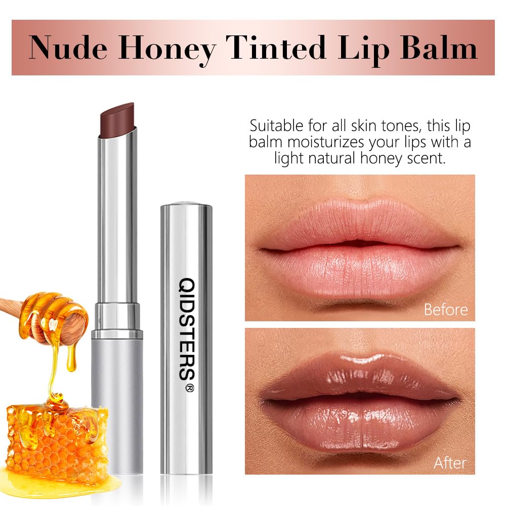 QIDSTERS Nude Honey Lipstick propose une teinte nude adaptée à toutes les carnations.
