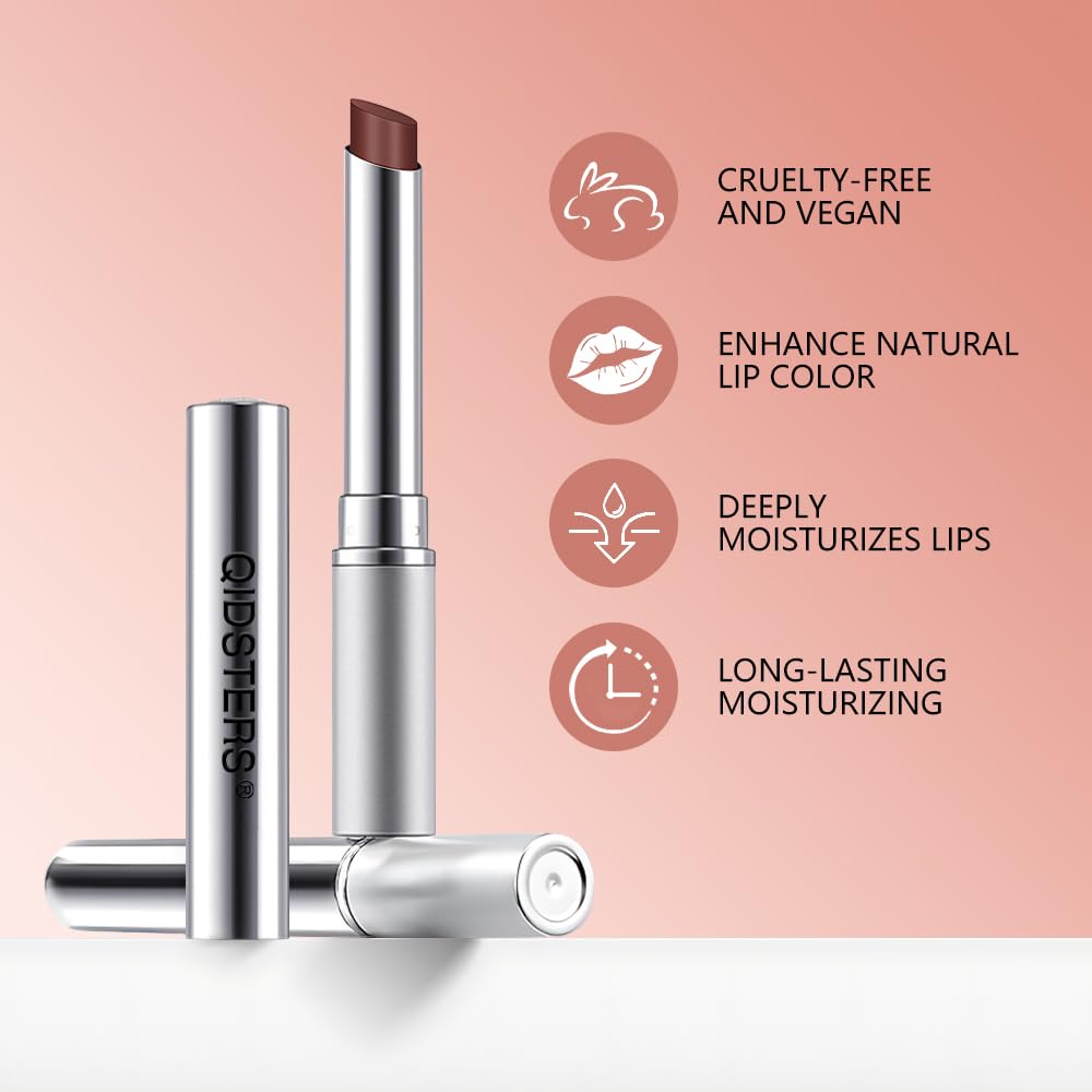 QIDSTERS Nude Honey Lipstick usage quotidien facile pour un look léger.