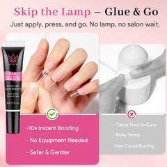 QIEK Kit Outils Ongles Press-On, tout le nécessaire en un seul ensemble.