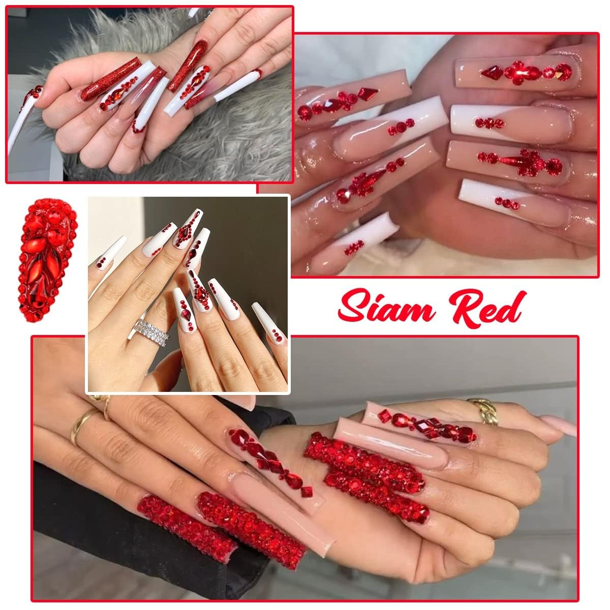 Qiipii diamants rouges pour créations artisanales, idées créatives en arts et décorations