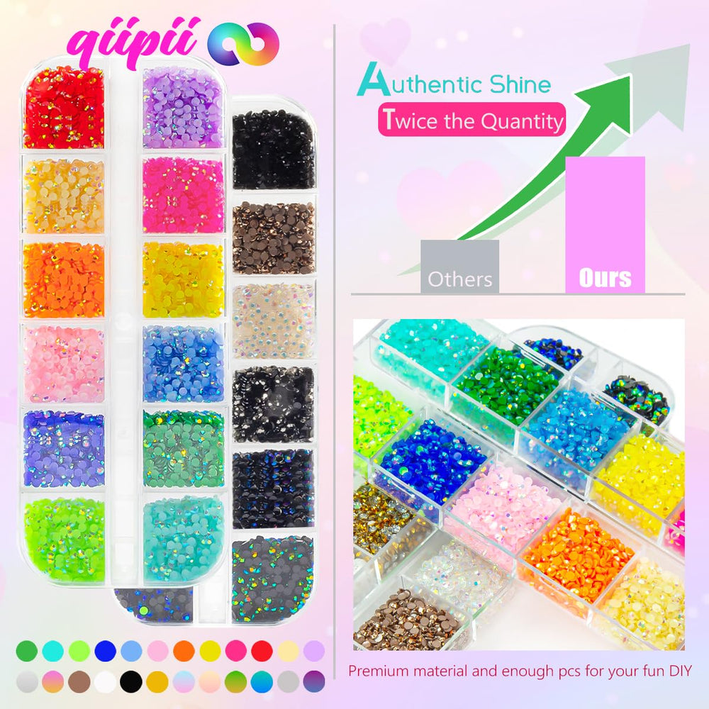 qiipii paillettes résine AB bleu 2 mm pour créations.