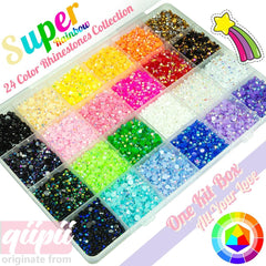 Qiipii pierres résine arc-en-ciel, 20 000 pièces pour des créations variées.
