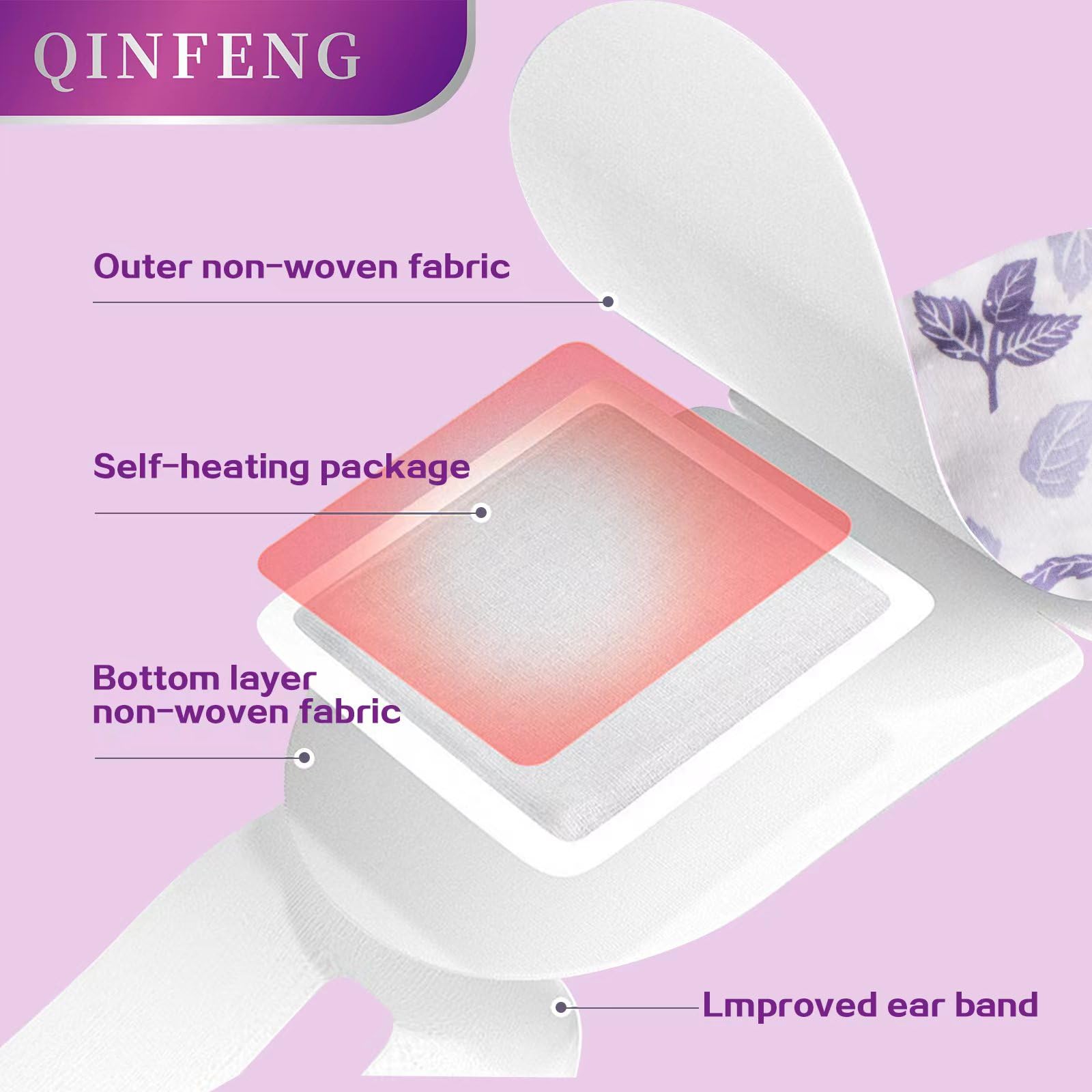 Bande oreille élastique du masque QINFENG assure un ajustement confortable.