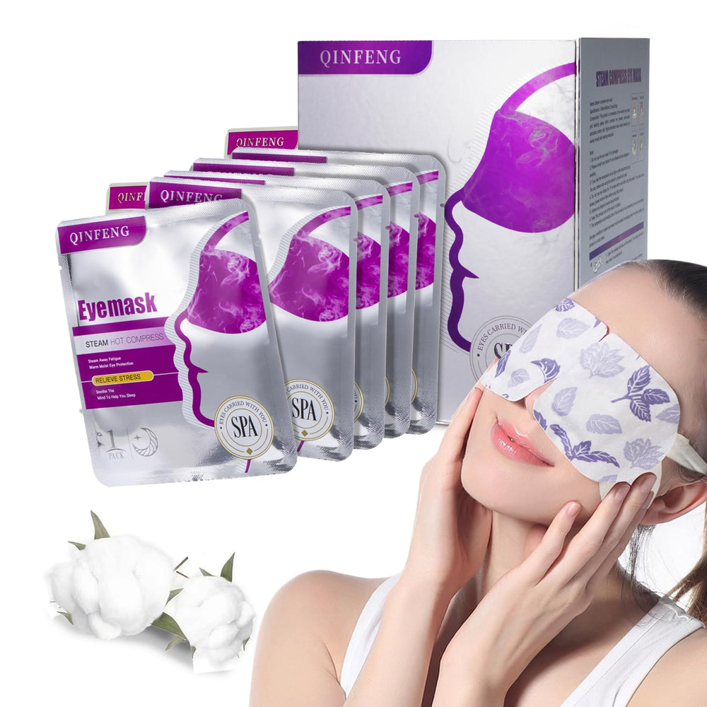 Masque yeux à vapeur QINFENG, portable et léger pour les déplacements.