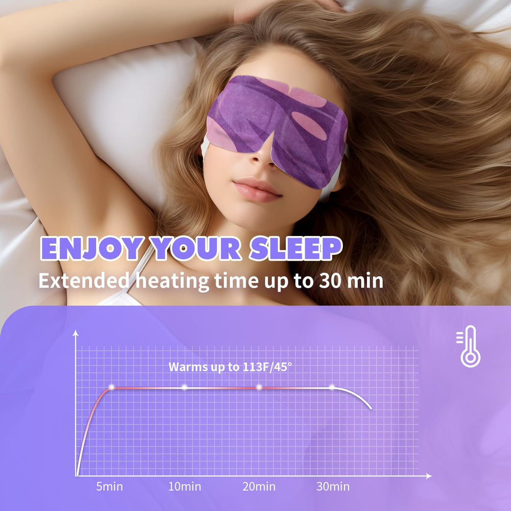 Masque individuel QINFENG vapeur lavande, soin discret pour un moment de détente.
