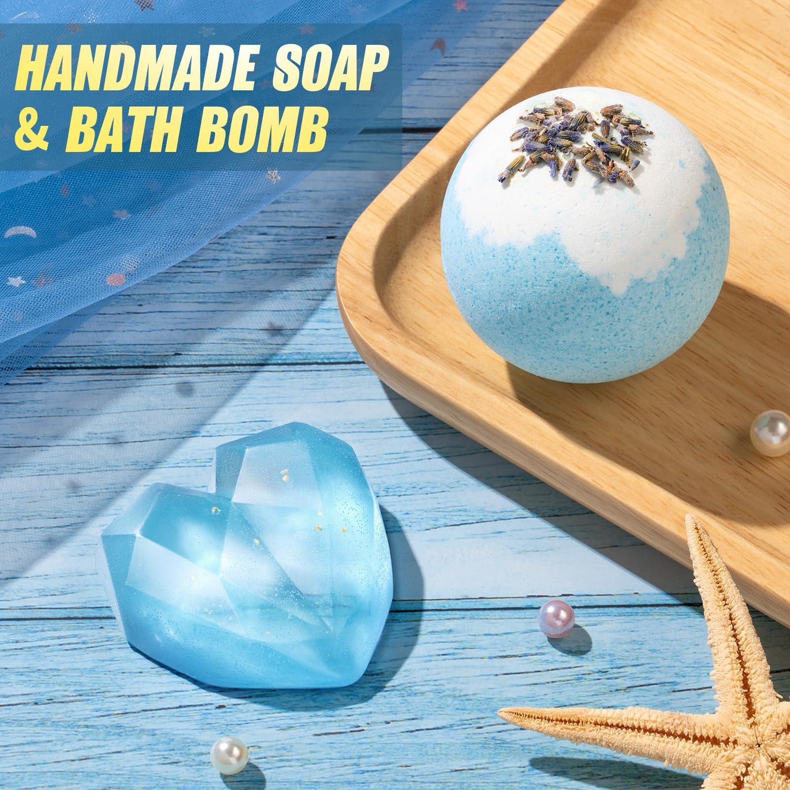 Bombe de bain Qinline, bulles relaxantes et fragrance oceane.