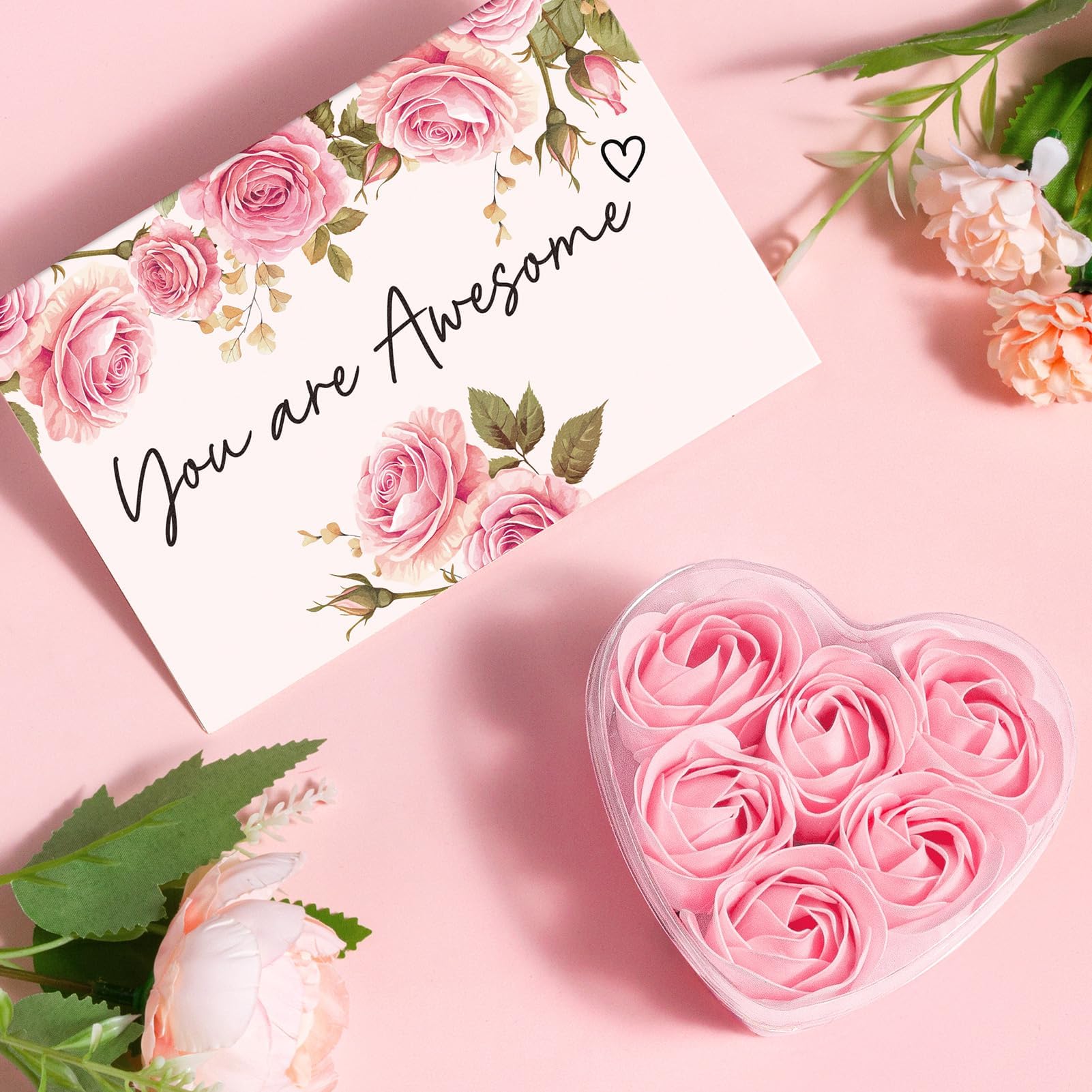 Bombe de bain rose Qinline, relaxation parfumée pour un moment spa