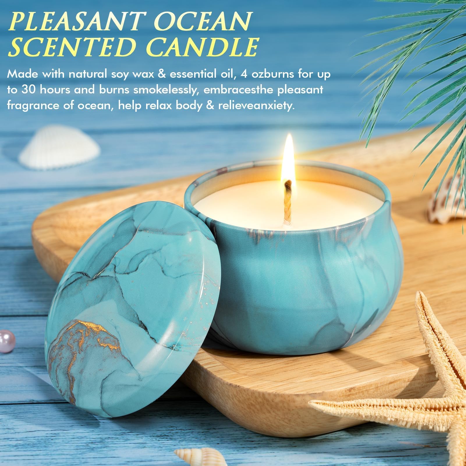 Bougie lavande Qinline, parfum apaisant et ambiance relaxante.