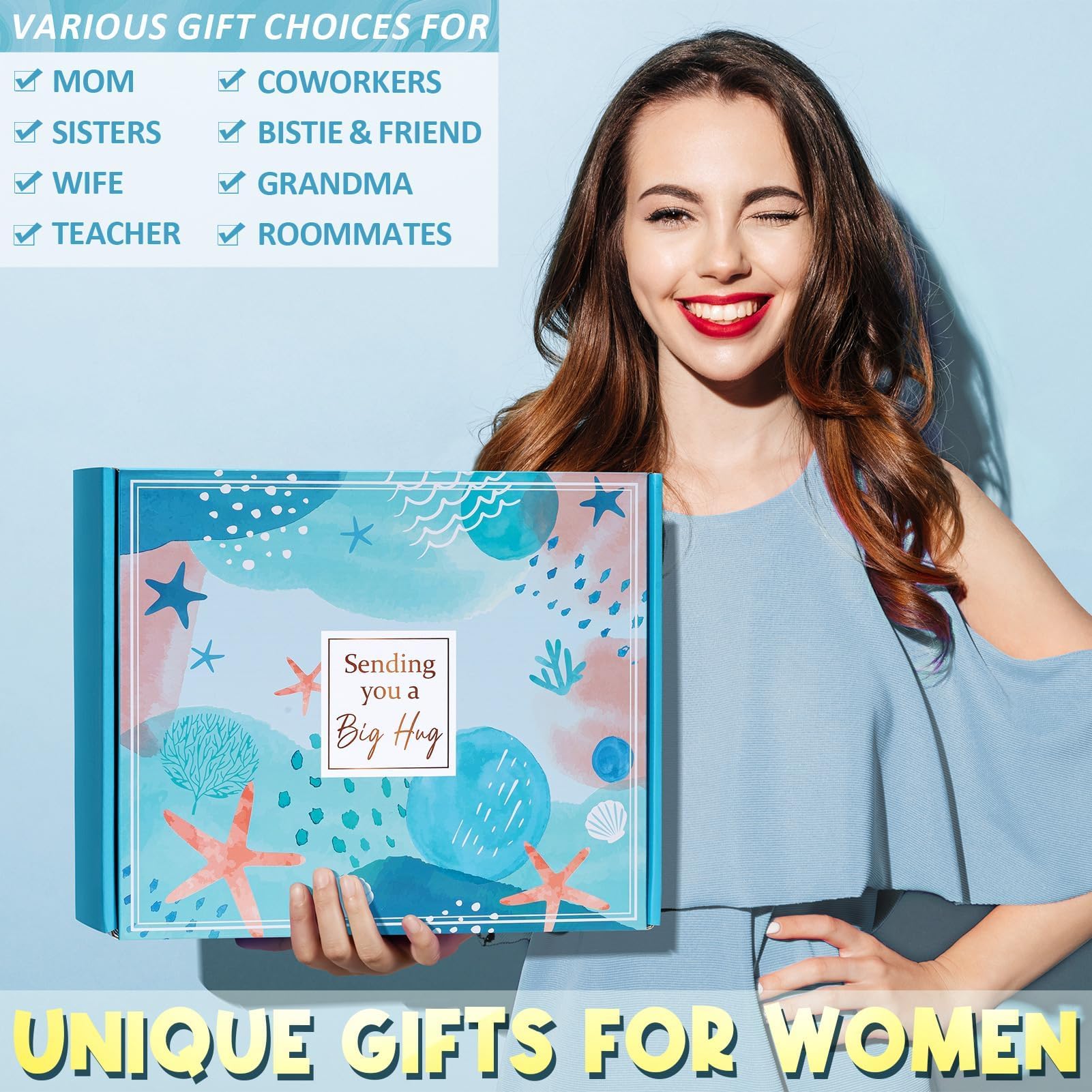 Carte florale sechee et coffret elegant Qinline, cadeau personnalise.