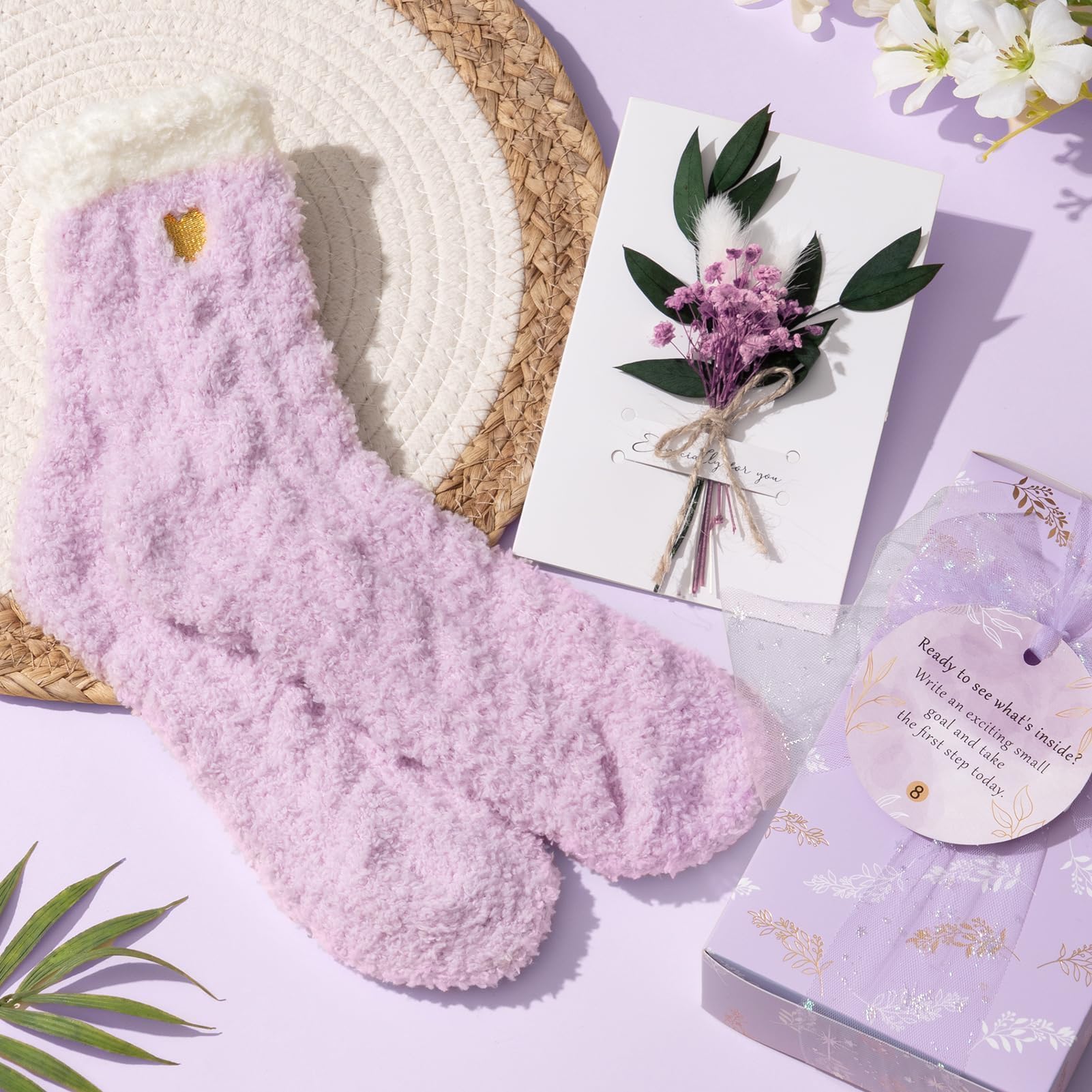 Chaussettes douces Qinline, confort cocooning après le soin.
