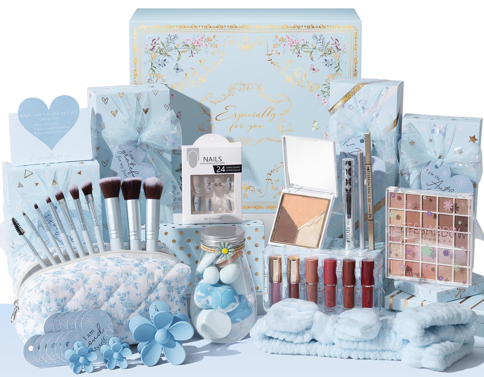 Qinline coffret-maquillage-ado: coffret complet pour créer des looks rapides et coordonnés.