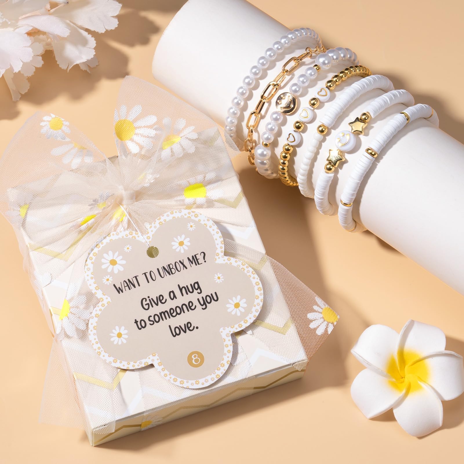 Étiquettes défis 8 taches rubans étoiles et carte cadeau