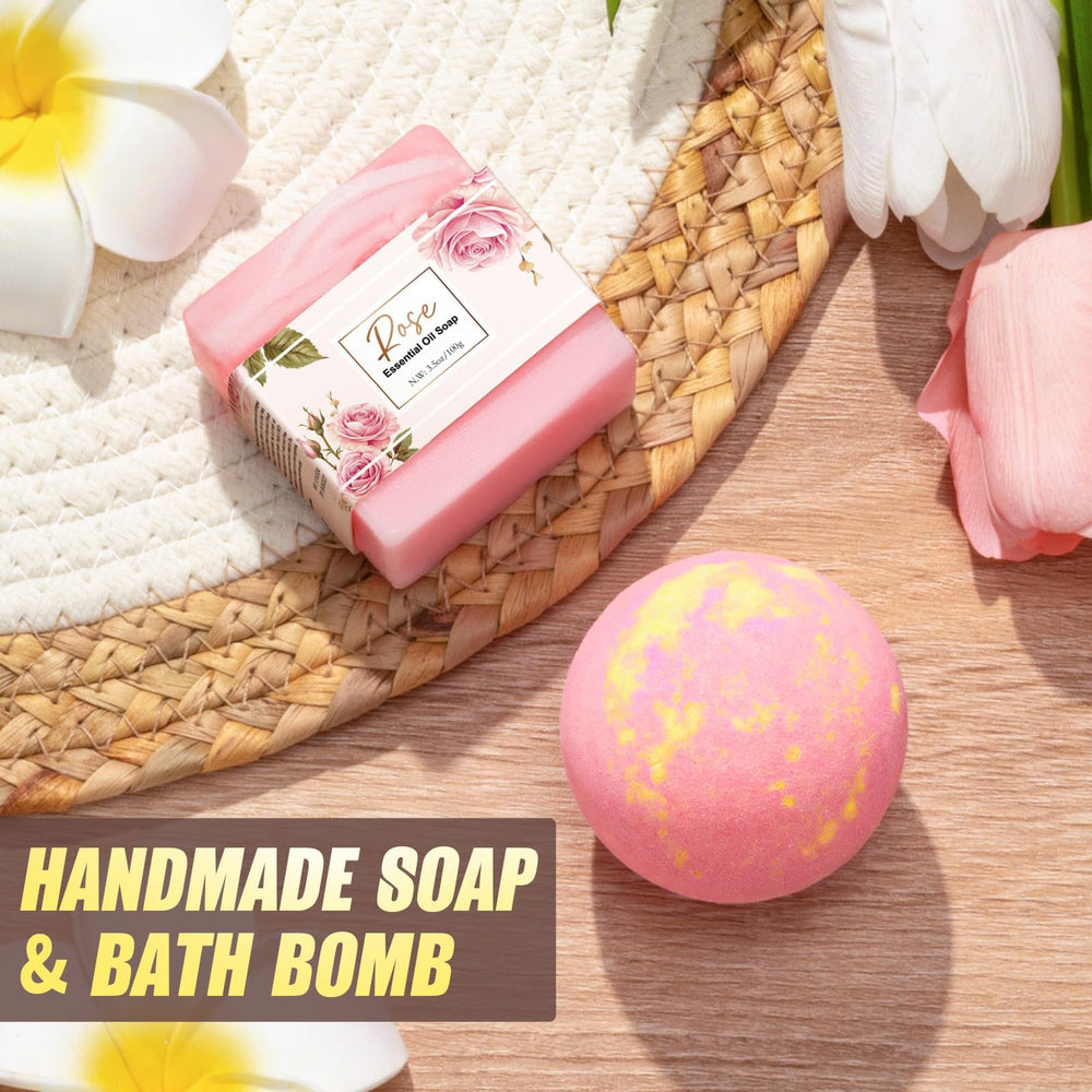 Savon artisanal rose Qinline, douceur naturelle pour la peau