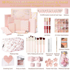 Trousse maquillage florale Qinline, rangement élégant et pratique.
