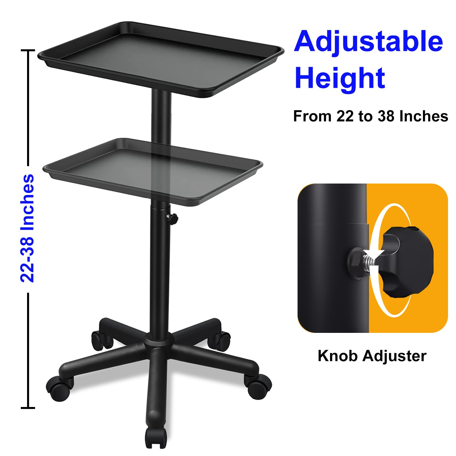 Qinrunkoi plateau-salon-roues base-21-po, base large et stable.