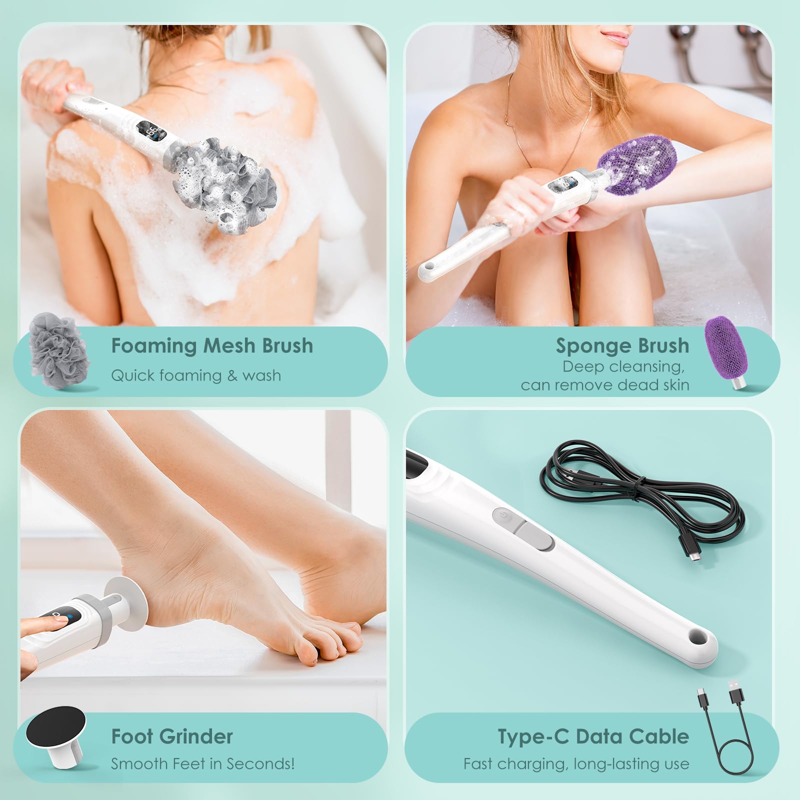 Éléments étanches IPX7 de Qinvone pour une utilisation sous la douche.