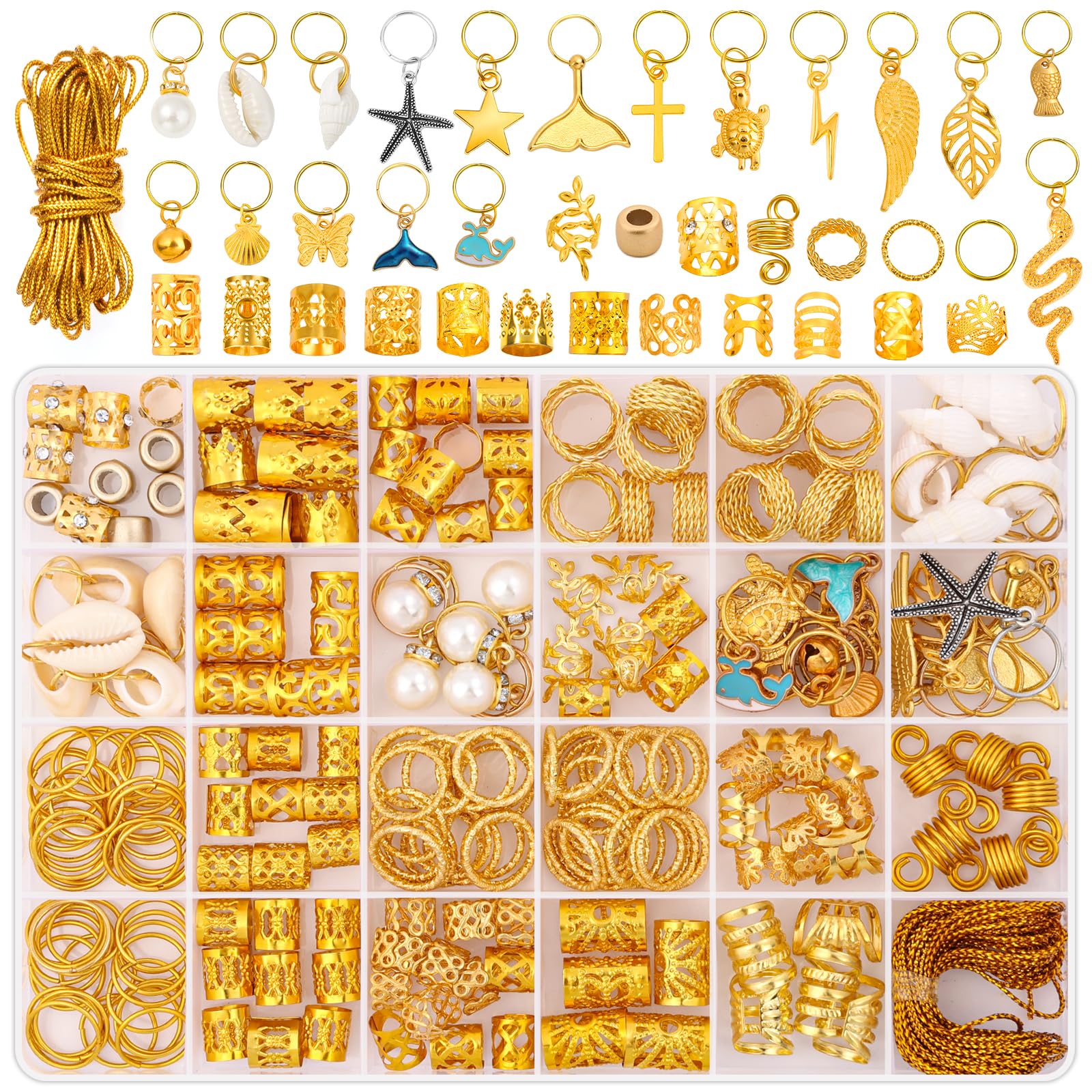 Qinzave bijoux-cheveux-or-38-styles: embellissez vos tresses et variez vos looks.