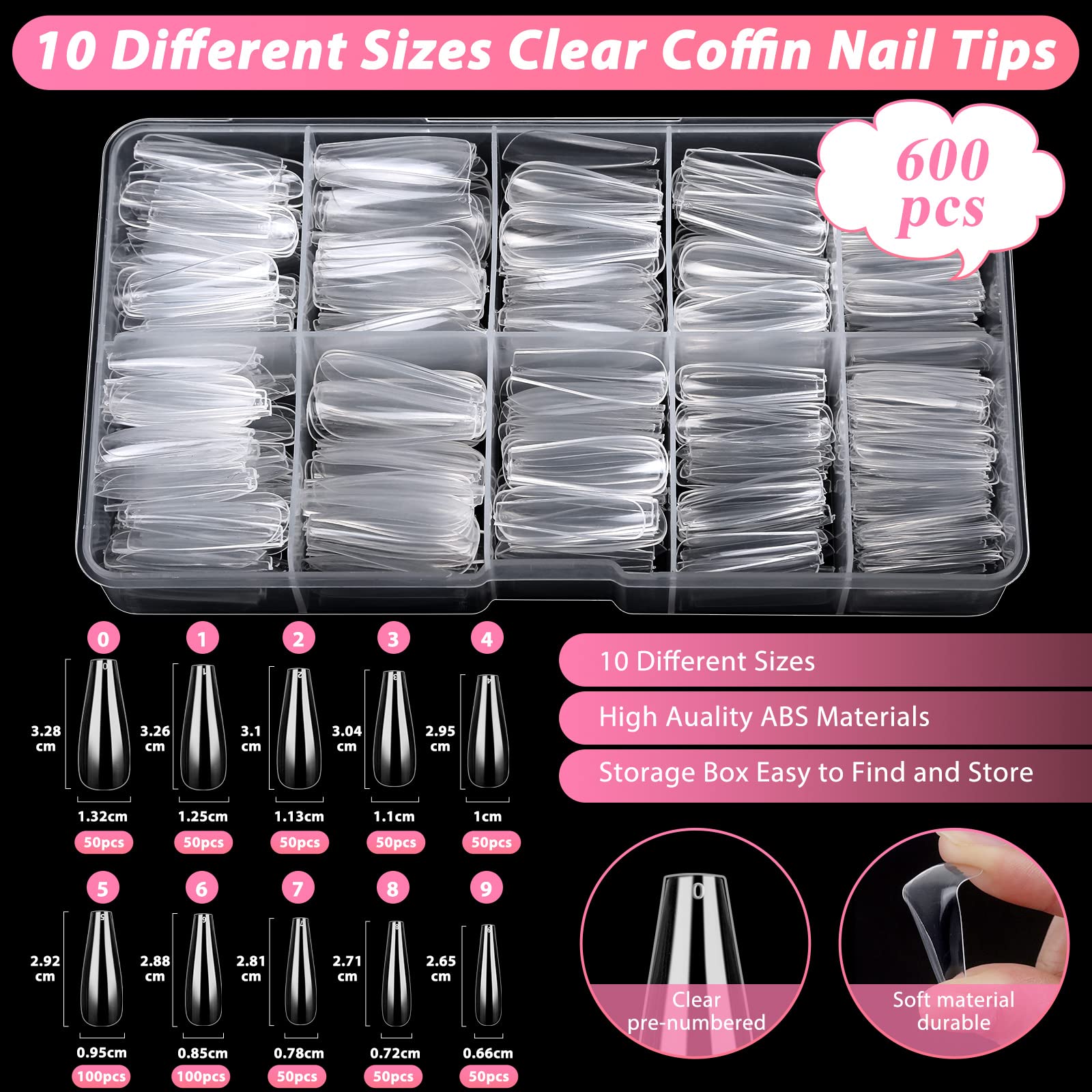 Qinzave colle ongles 10 g, collage rapide et durable pour faux ongles.