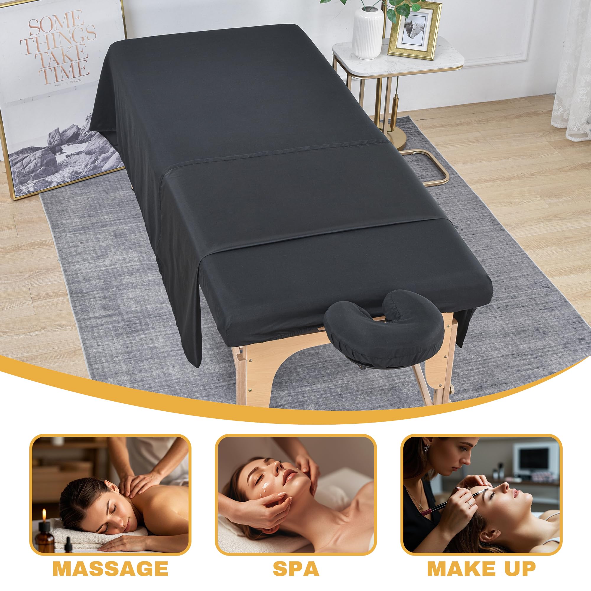 Qioyailv drap plat, grande surface pour masseur et client
