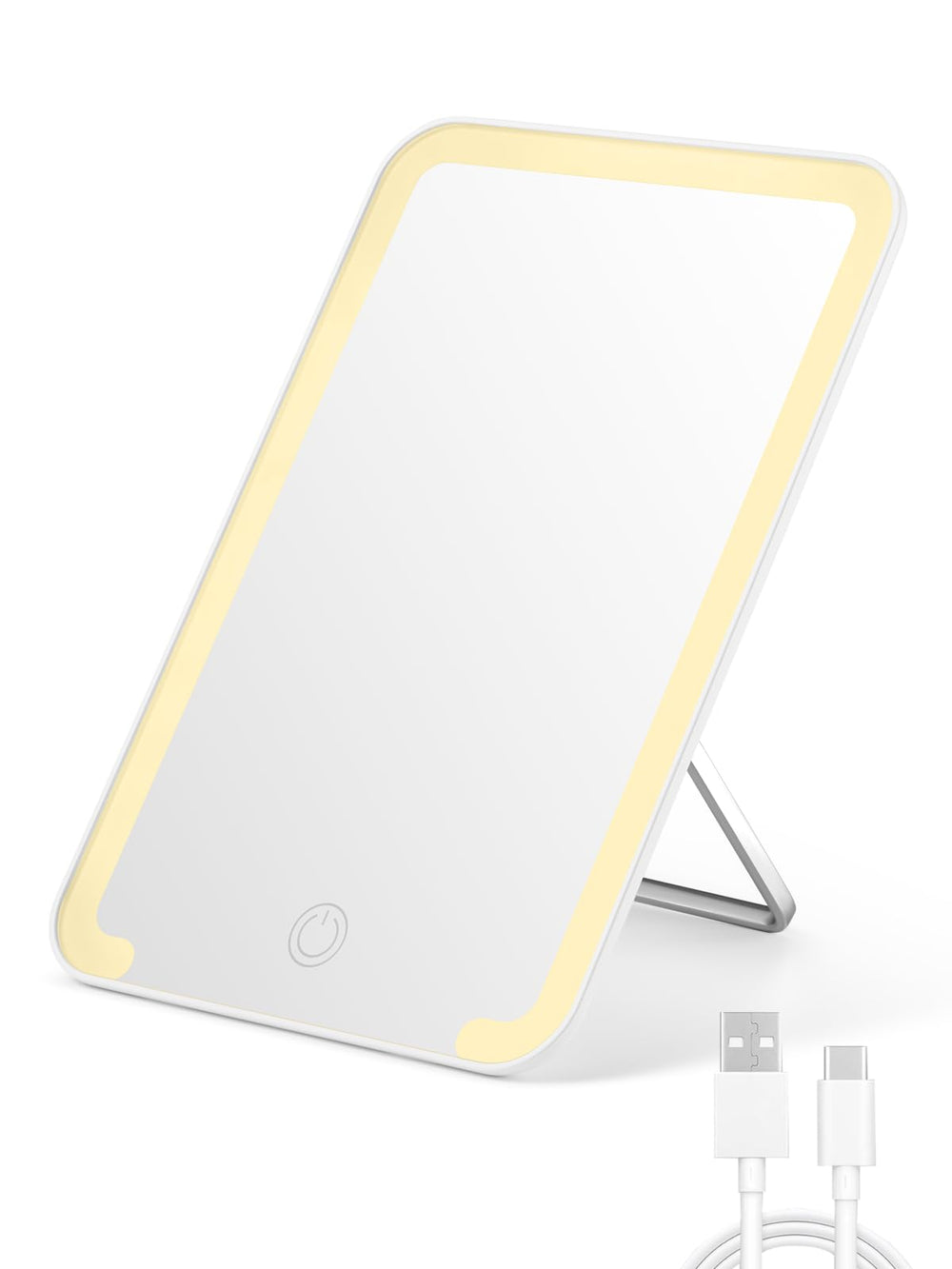 Miroir Qislee de voyage avec lumières et 3 modes pour un maquillage précis.
