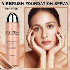 QIUFSSE airbrush foundation spray mist for long-lasting wear.