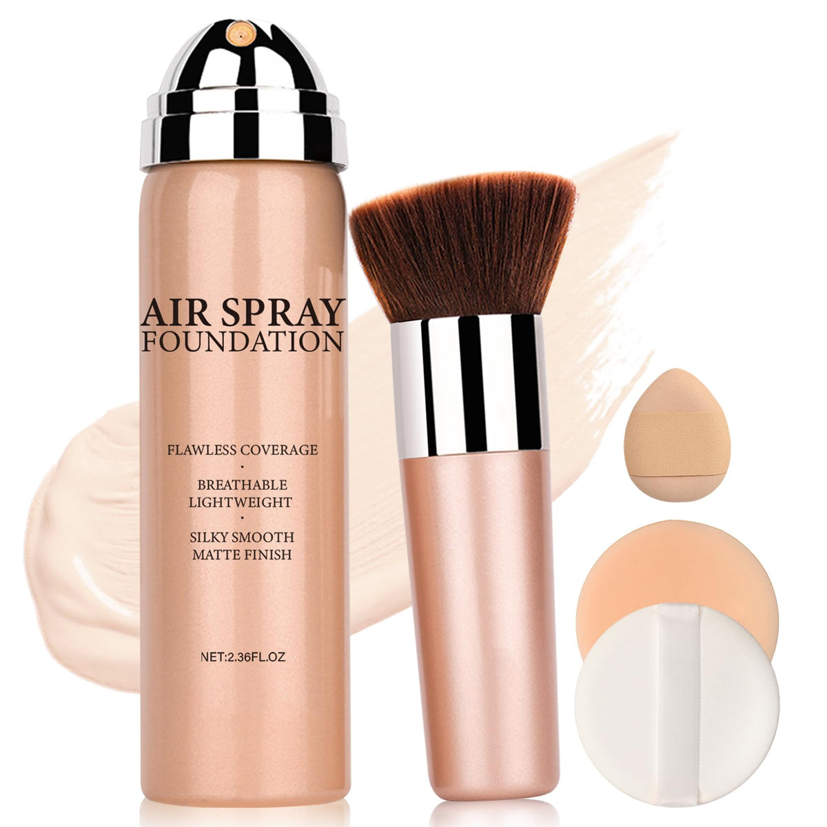 QIUFSSE base aerographe porcelaine - bouteille pour un teint homogène.