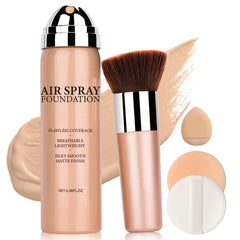QIUFSSE fond de teint aérosol, application légère pour un teint naturel et uniforme.
