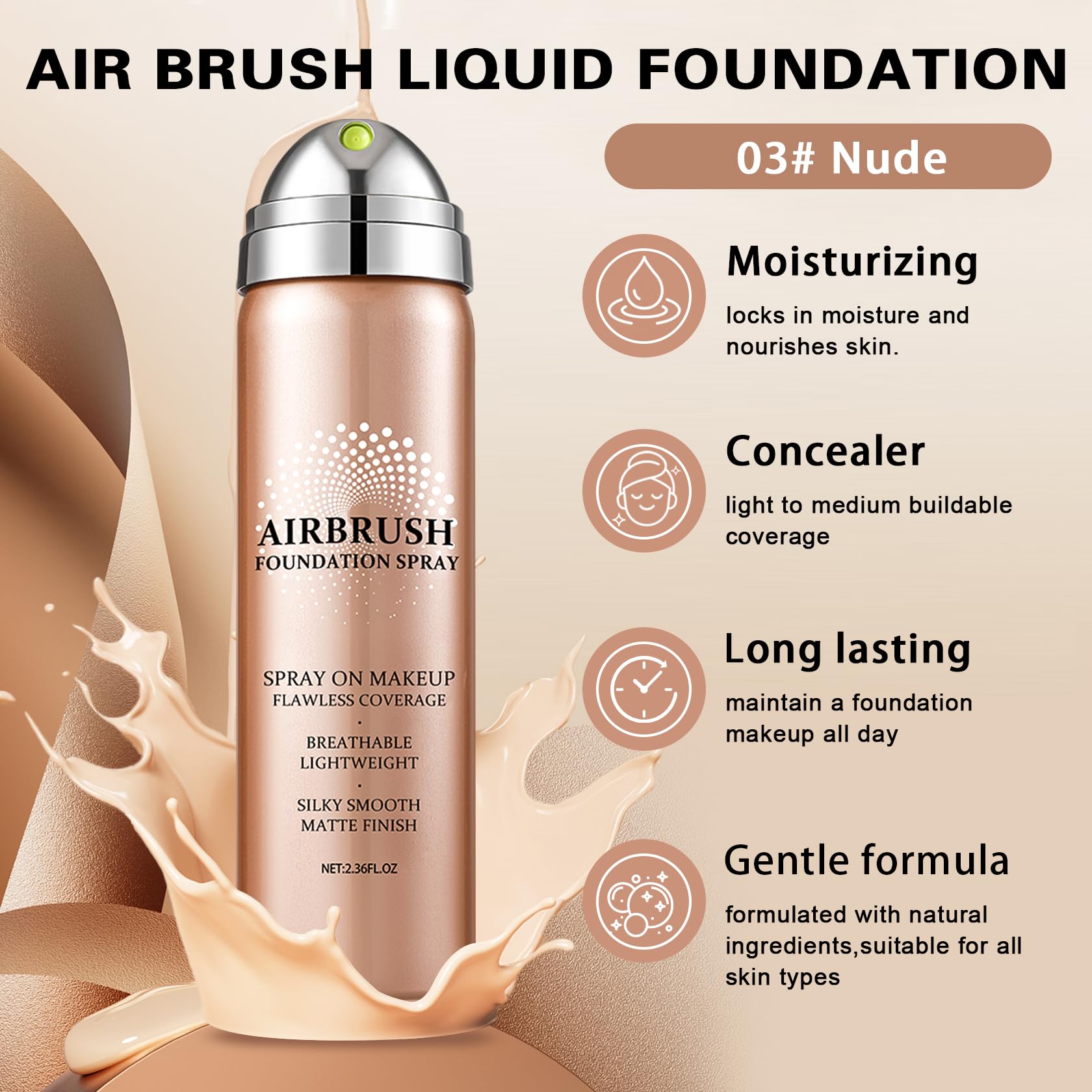 QIUFSSE Airbrush pinceau – application précise et fluide.
