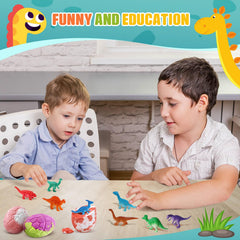 Bombe de bain Qivatex avec dino intérieur, surprise stimulante pour enfants.