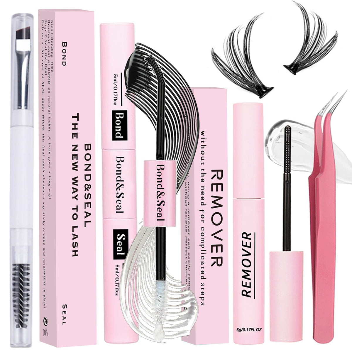 Qiveaory liant cils étanche en flacon noir, offre une fixation durable.