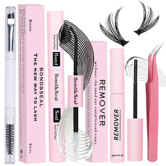 Qiveaory liant cils étanche en flacon noir, offre une fixation durable.