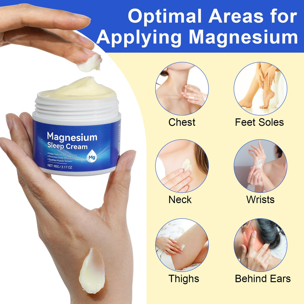 QJCWXIAOX crème magnésium enrichie en huile d'amande et lavande apaise la peau.