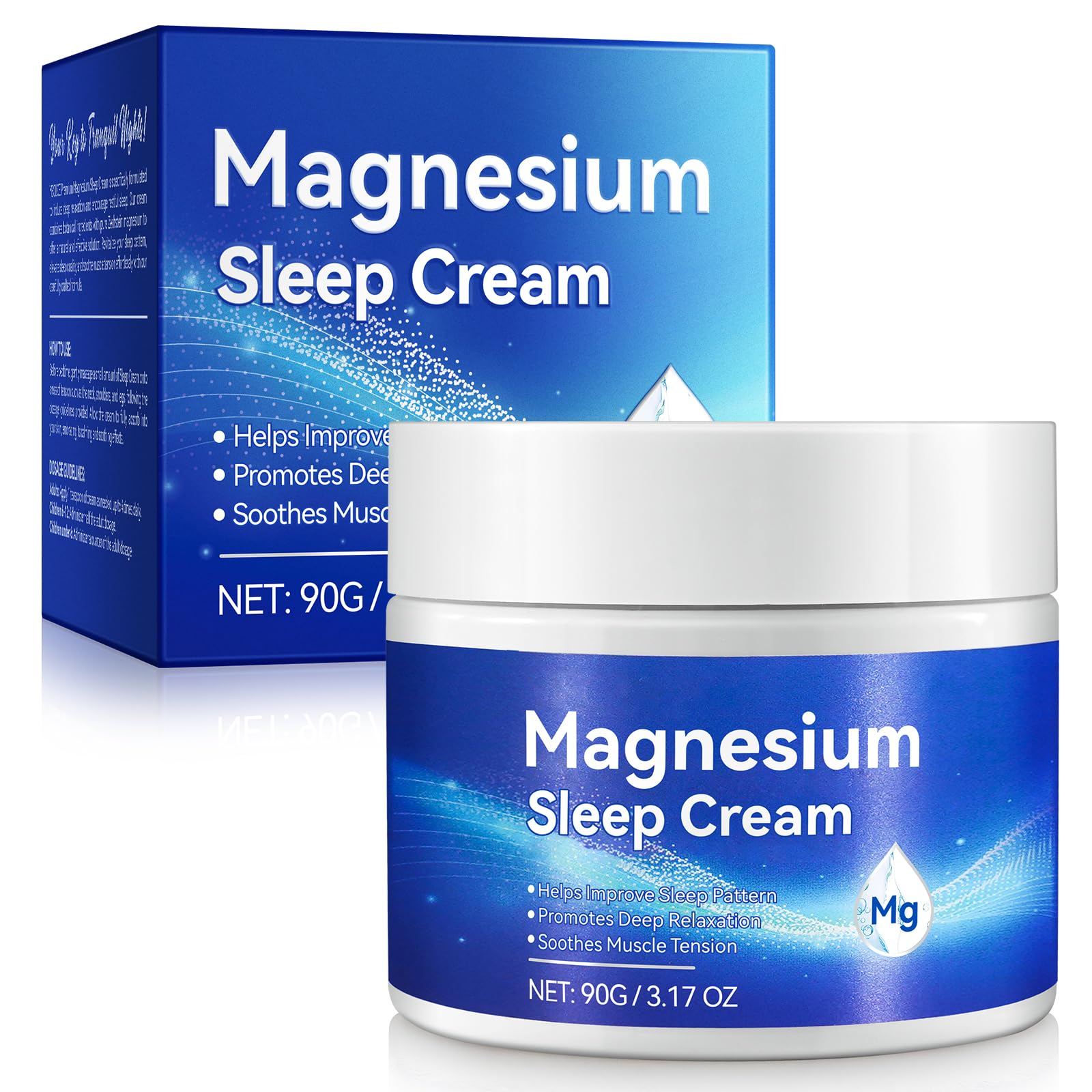 QJCWXIAOX crème magnésium pur Zechstein, absorption rapide pour peau nourrie.