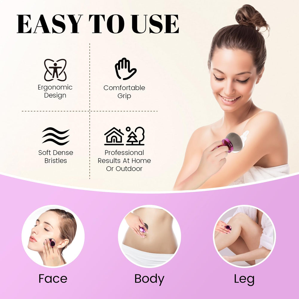 Brosse fond de teint QJKLWV pour visage et corps, application homogène.