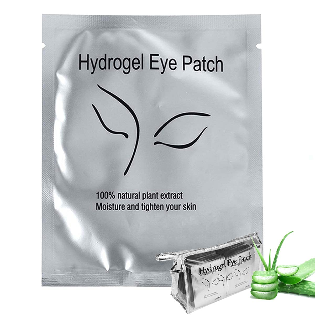 Qleng coussinets hydrogel pour yeux pour extensions de cils, maintien en place.
