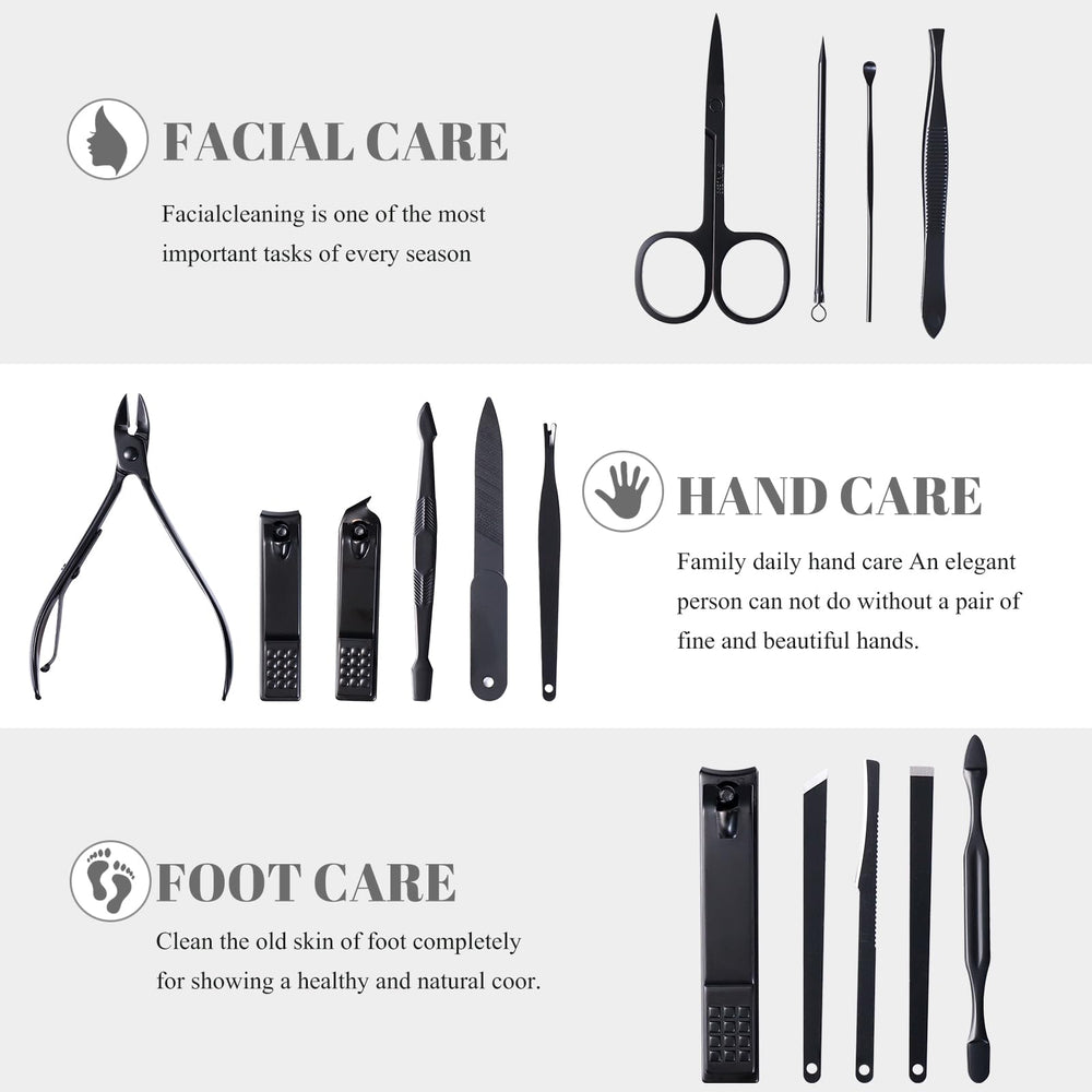 Ensemble d’outils manucure-pedicure QLNE, durable et précis.