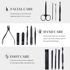 Ensemble d’outils manucure-pedicure QLNE, durable et précis.