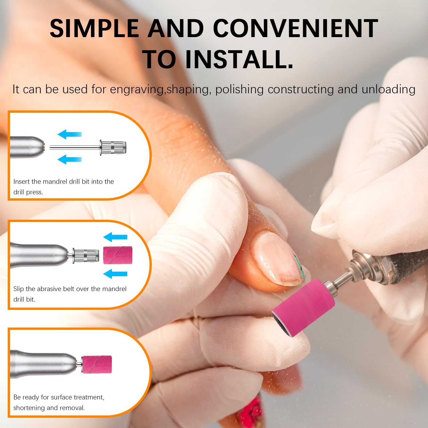 Finition polie et lisse prête pour le nail art avec QNHMPW