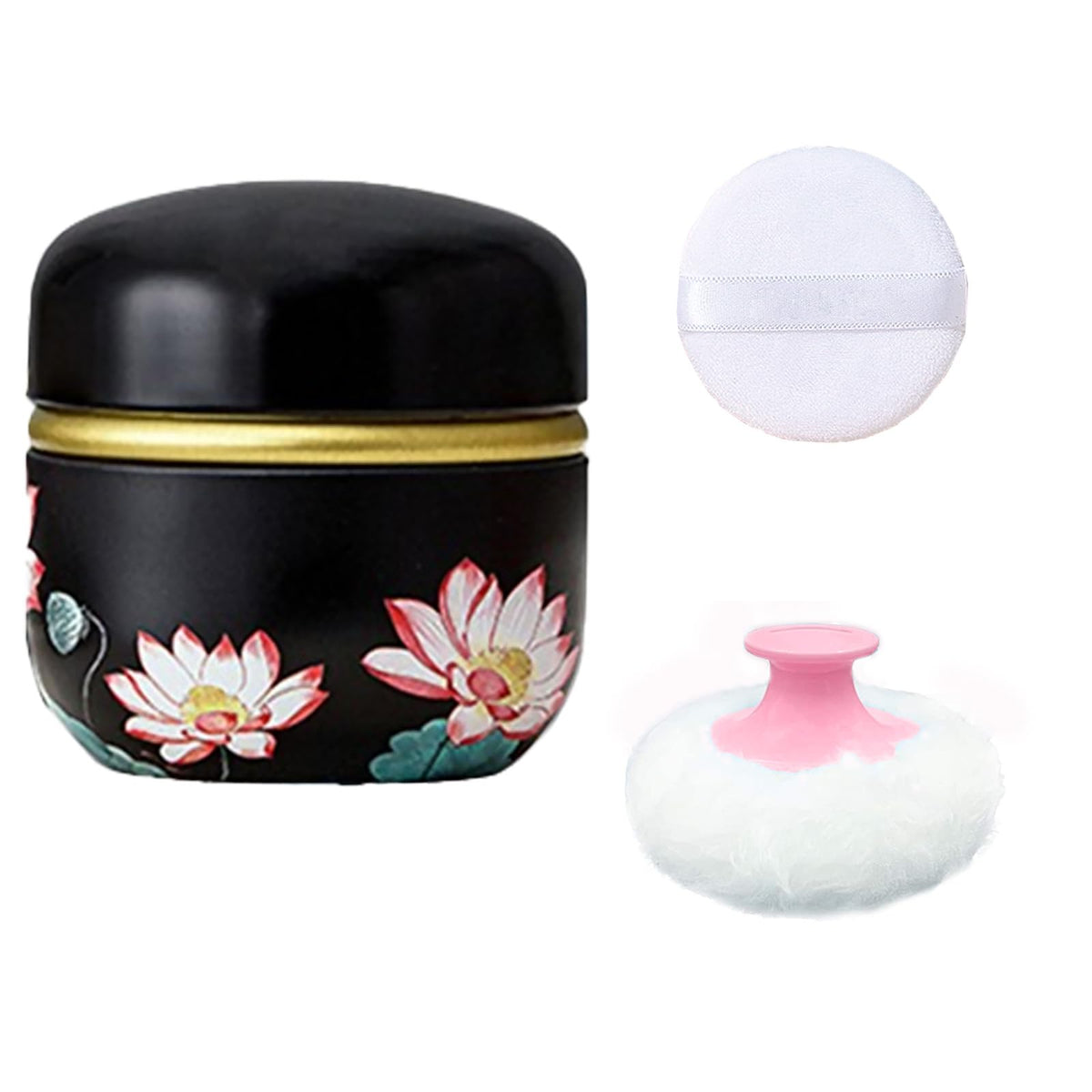 Bouffette Qopoto Lotus doux pour une application homogène de poudre.