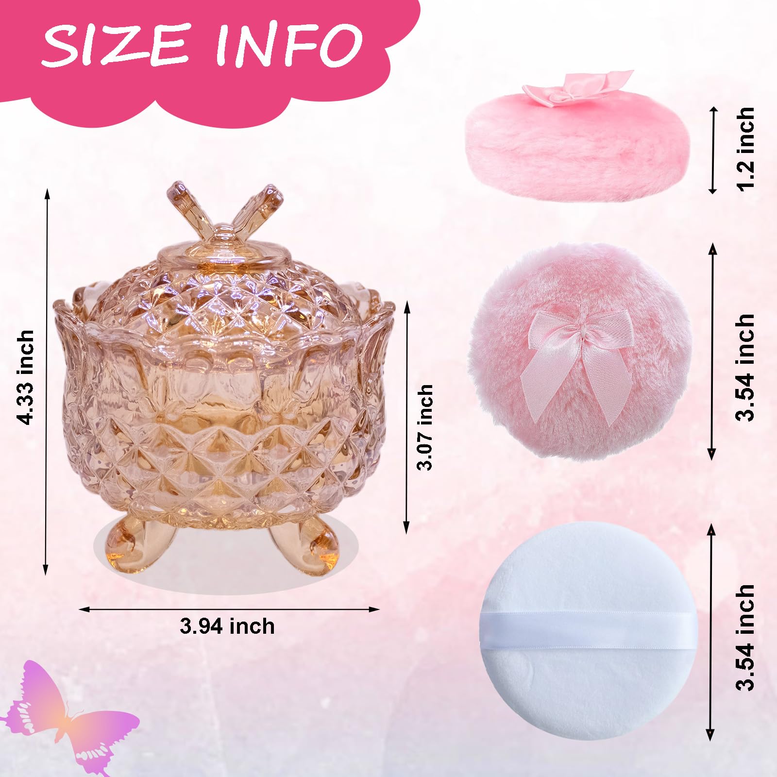Pouf à poudre Qopoto couleur ambre, douceur et précision pour l application.