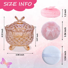 Pouf à poudre Qopoto couleur ambre, douceur et précision pour l application.
