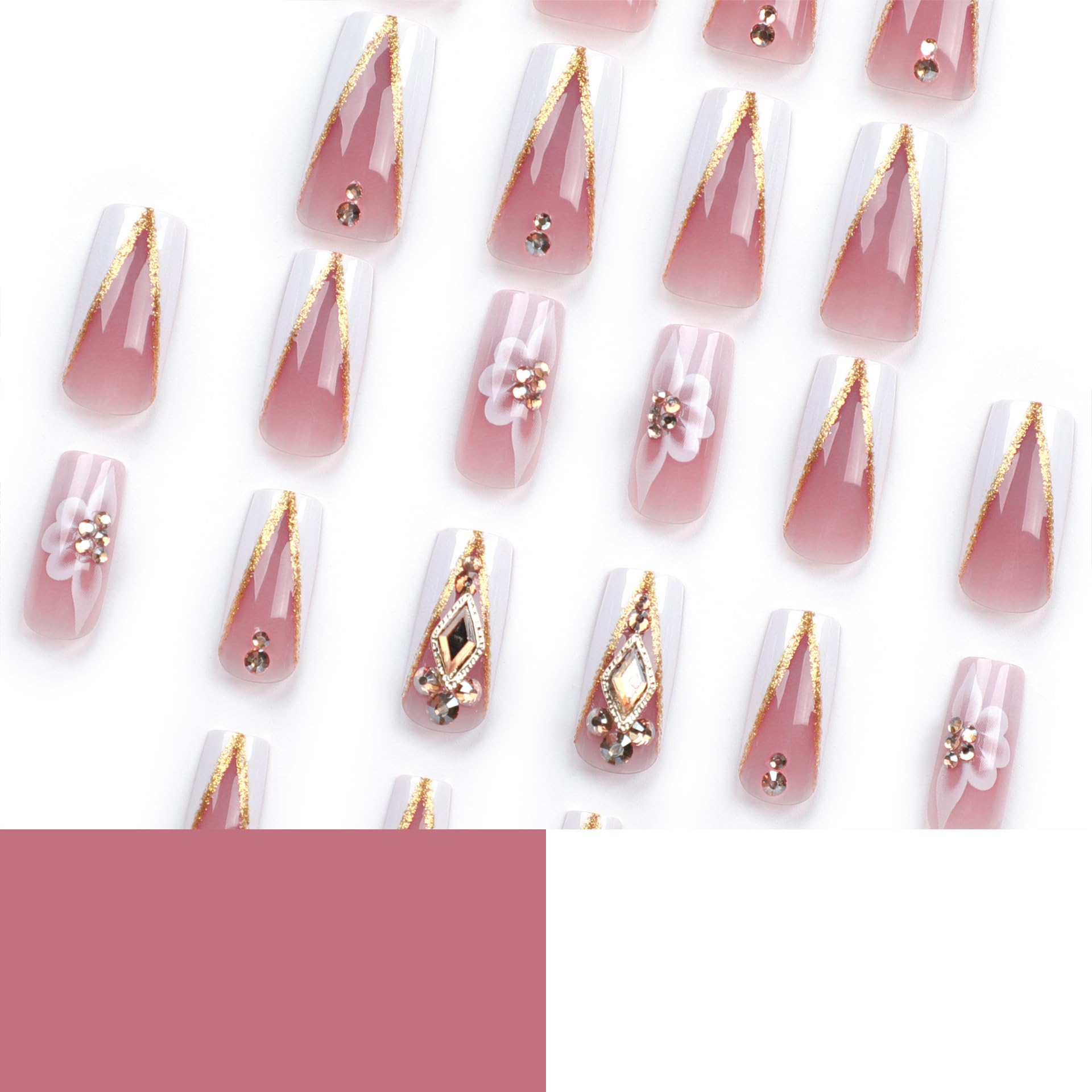 QQPPOLIU ongles en forme coffin: style audacieux, touche tendance.
