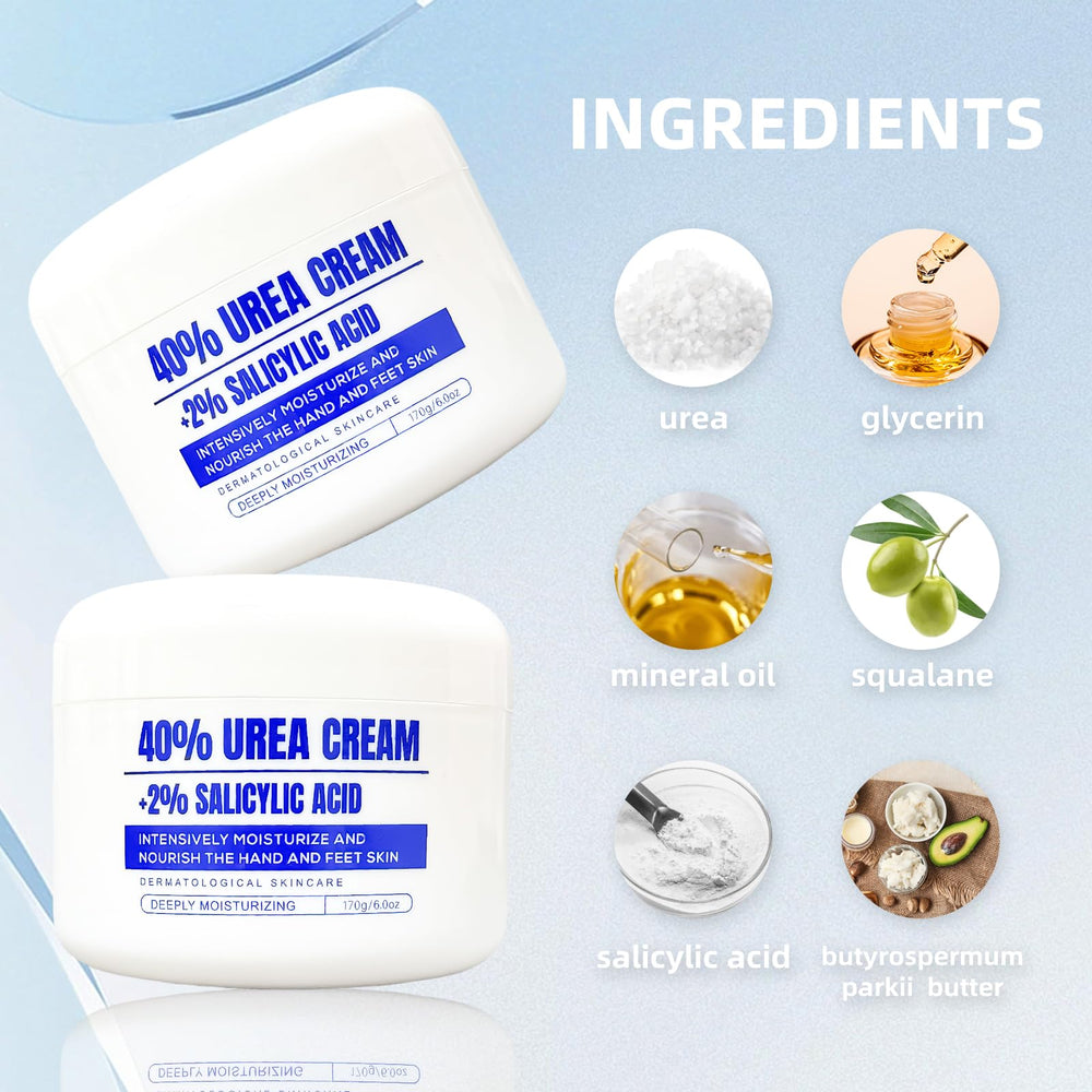 QQWIAX Crème à l’urée 40% – absorption rapide sans sensation graisseuse.